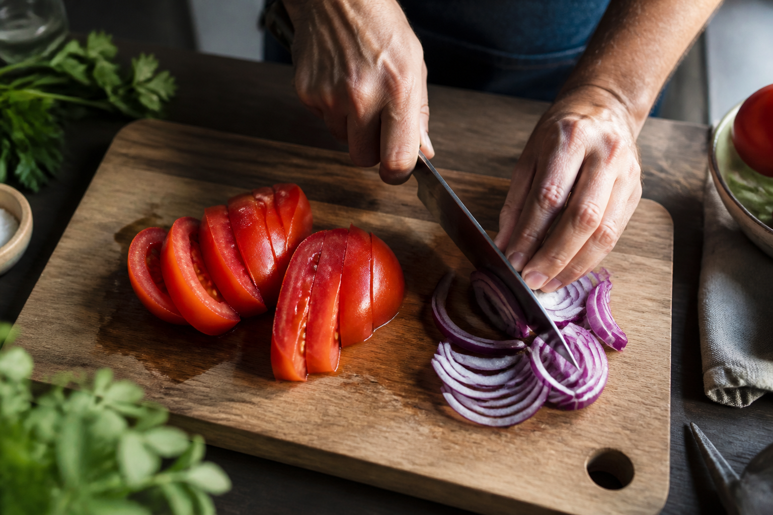 Cortar la ensalada para preparar Aprende a preparar Bife De Chorizo: receta tradicional de Argentina