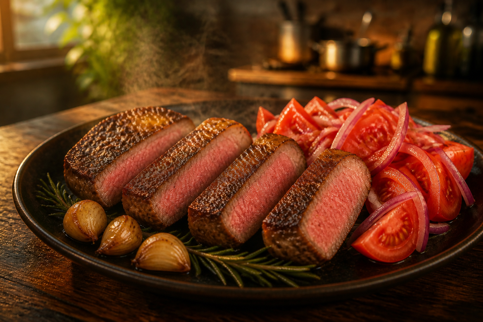 Servir el plato para preparar Aprende a preparar Bife De Chorizo: receta tradicional de Argentina