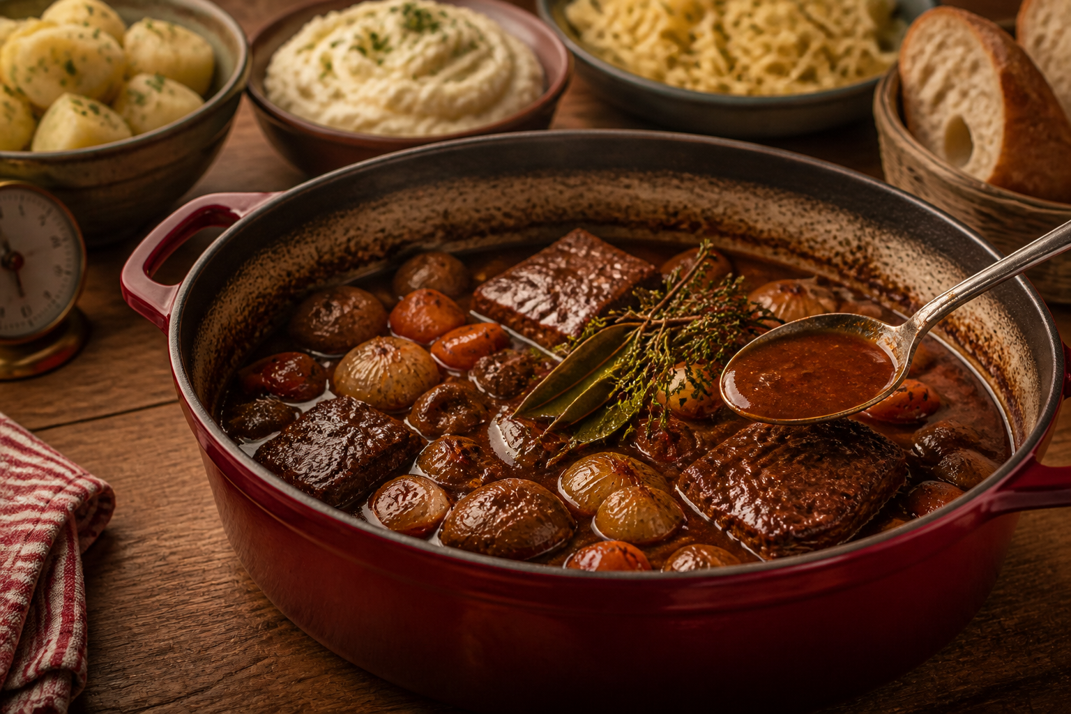 Reposar el estofado para preparar Aprende a preparar Boeuf Bourguignon: receta tradicional de Francia