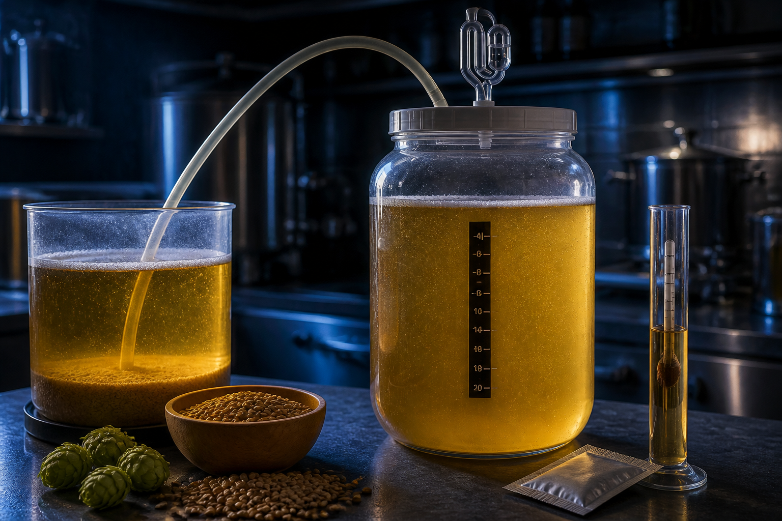 Medir la densidad inicial para preparar Aprende a preparar Brasseries Kronenbourg S.A.S.: receta tradicional de Francia