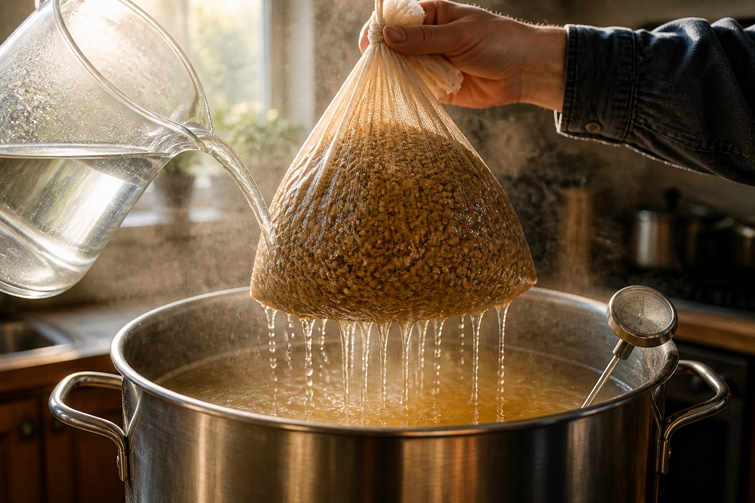 Lavar el grano para preparar Aprende a preparar Brasseries Kronenbourg S.A.S.: receta tradicional de Francia