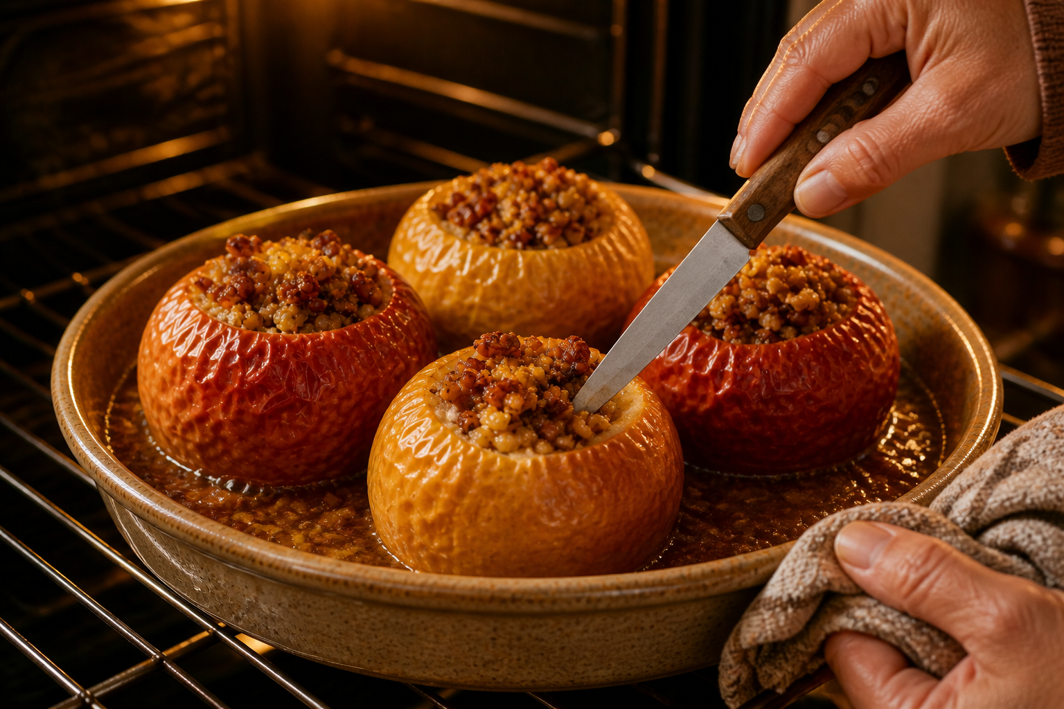 Comprobar la cocción para preparar Aprende a preparar Lagar: receta tradicional de España