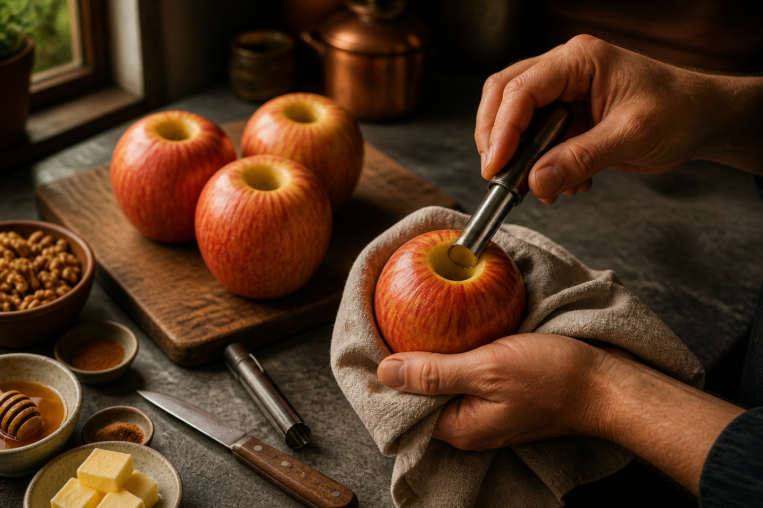 Preparar las manzanas para preparar Aprende a preparar Lagar: receta tradicional de España