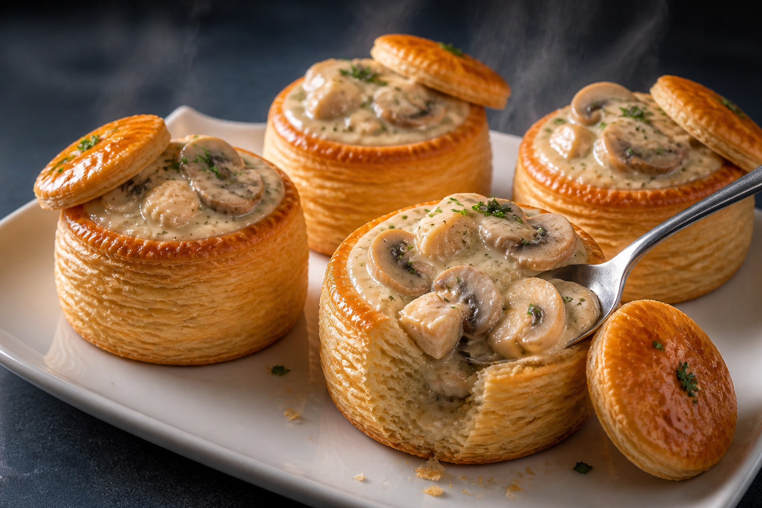 Rellenar y servir para preparar Bouchée à la reine: la auténtica receta de Francia
