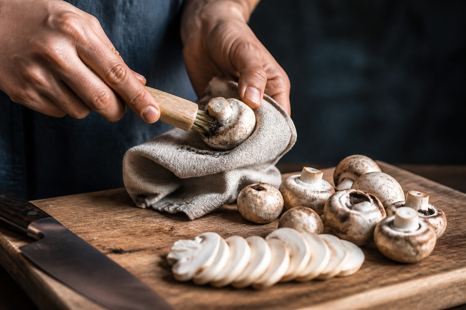 Preparar los champiñones para preparar Bouchée à la reine: la auténtica receta de Francia