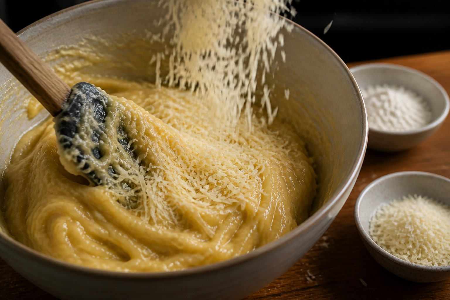 Añadir el queso para preparar Cómo hacer Amuse-gueule, una receta tradicional de Francia