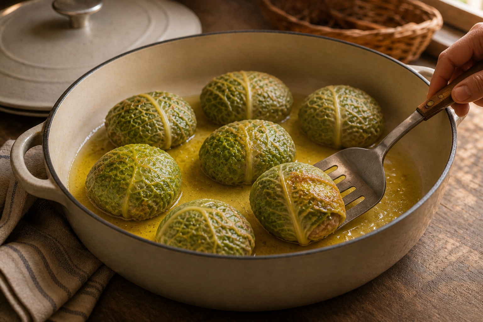 Dorar los atadillos para preparar Cómo hacer Atadillo, una receta tradicional de Francia