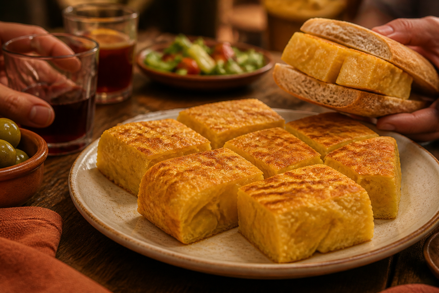 Servir la tortilla para preparar Cómo hacer Tortilla Espanola, una receta tradicional de España