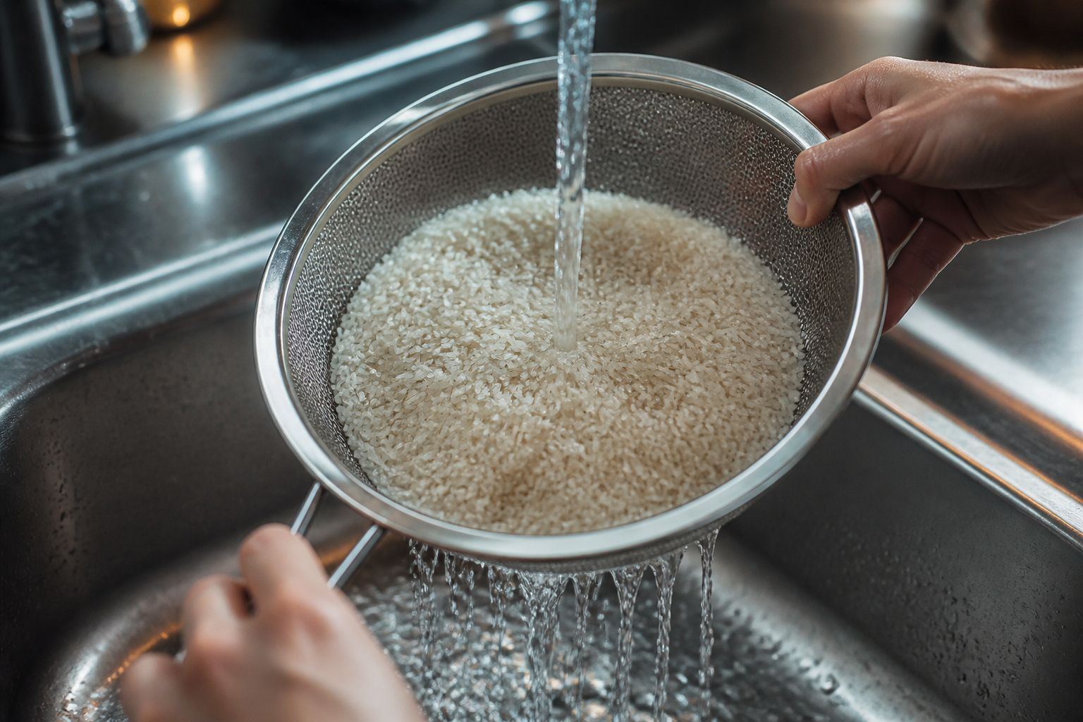 Enjuagar el arroz para preparar Descubre cómo preparar Arroz con Pollo Peruano, receta típica de Perú