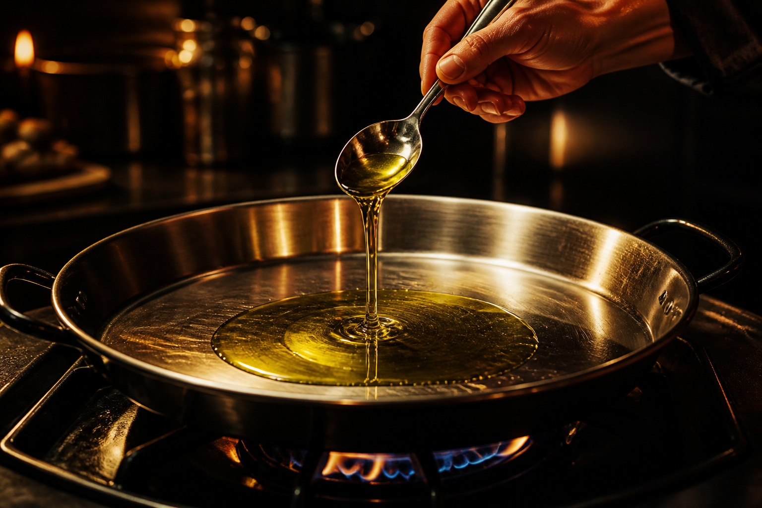 Calentar aceite para preparar Descubre cómo preparar Paella, receta típica de España