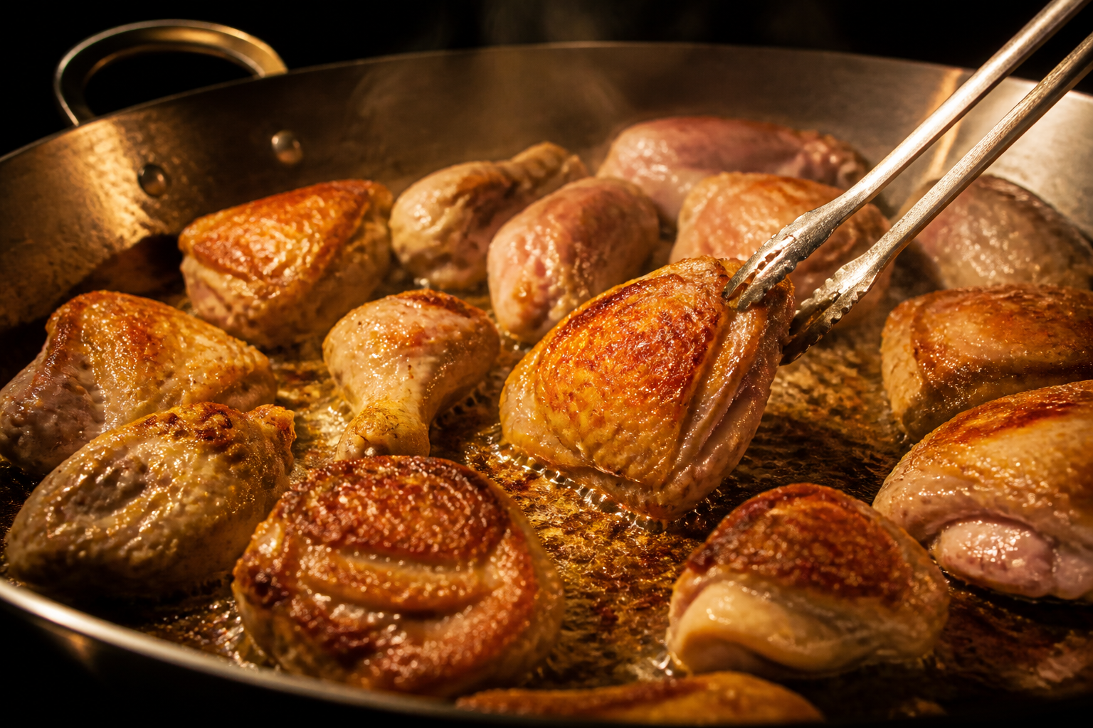 Dorar las carnes para preparar Descubre cómo preparar Paella, receta típica de España