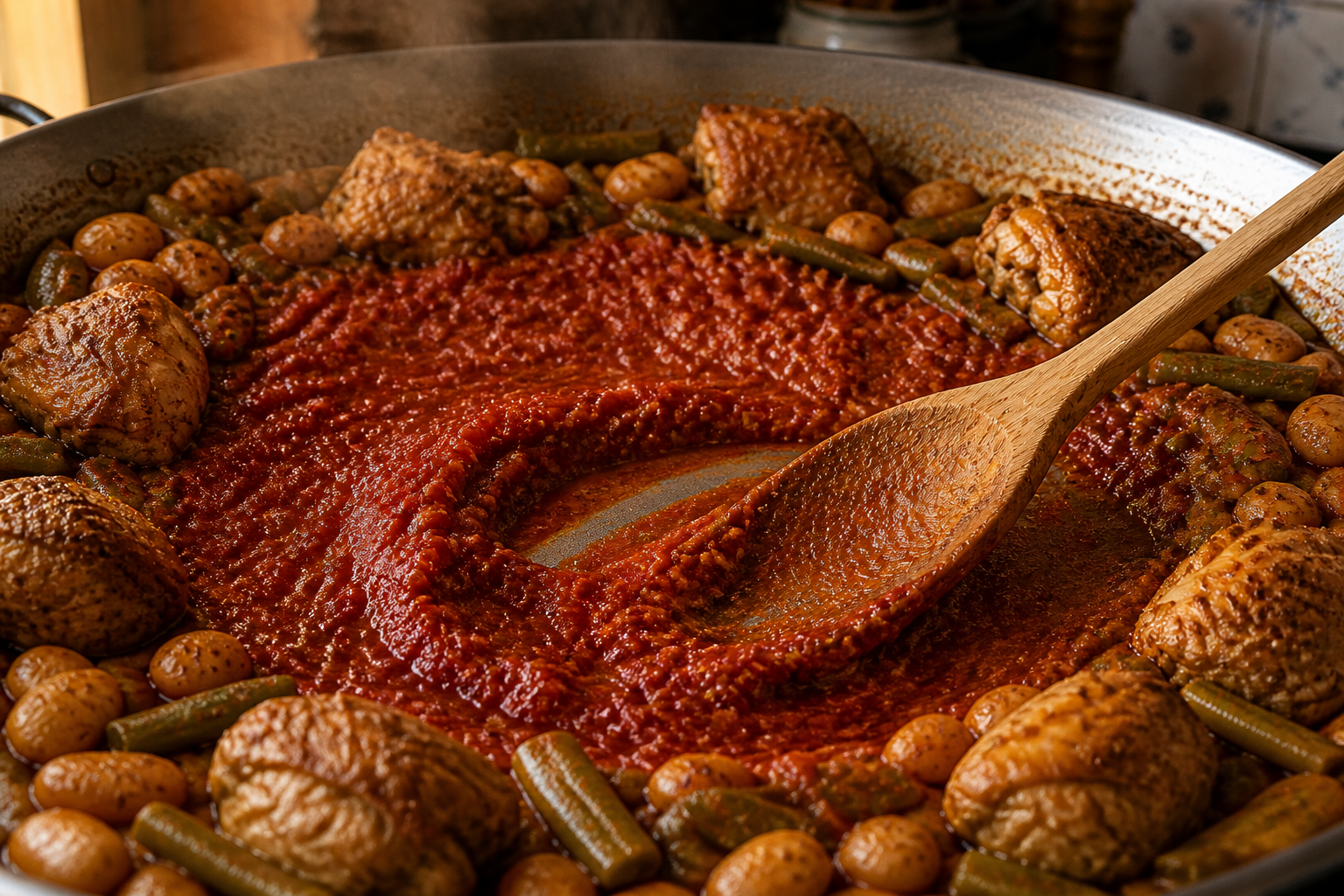 Preparar el sofrito para preparar Descubre cómo preparar Paella, receta típica de España
