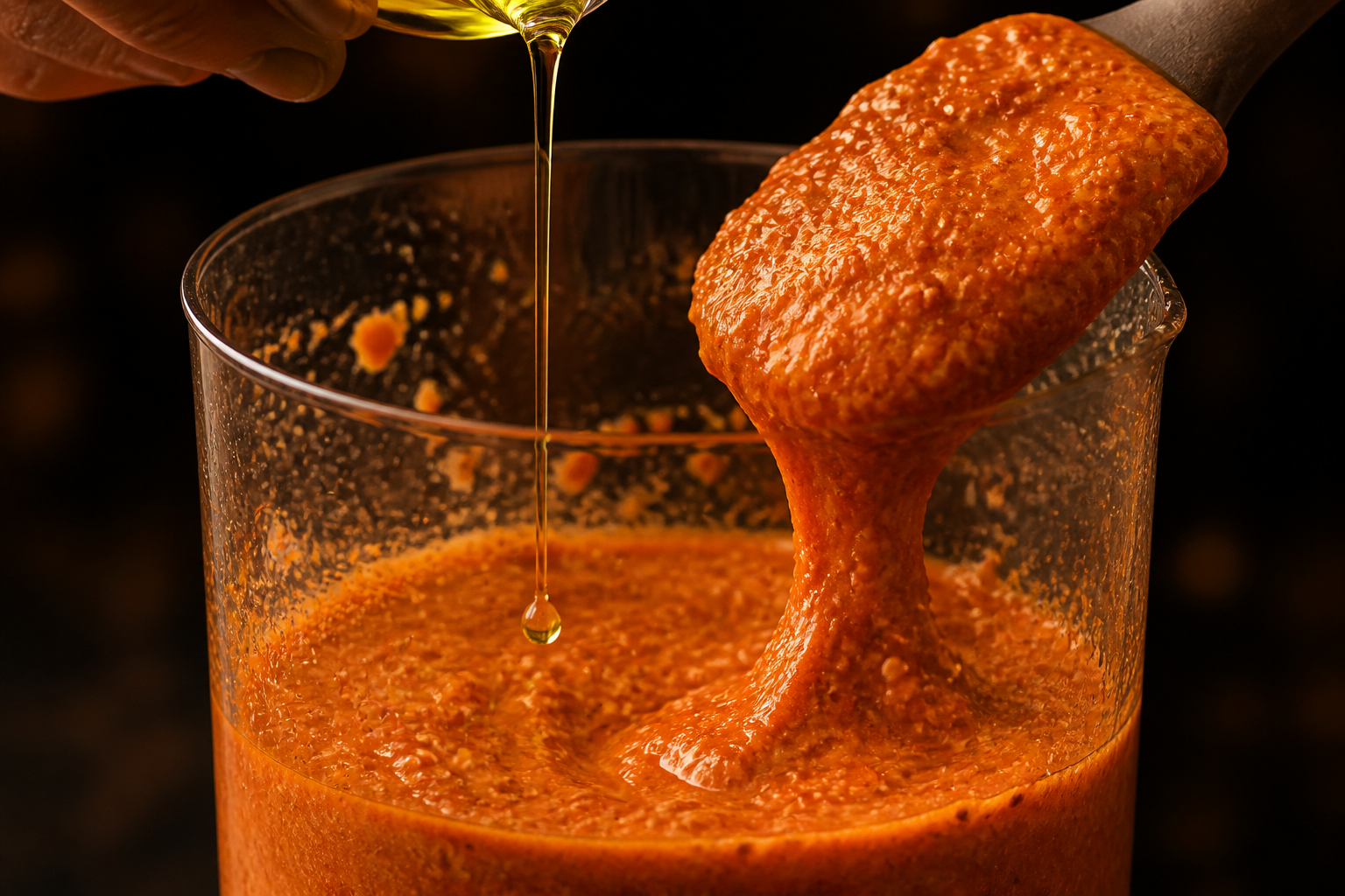 Emulsionar con aceite para preparar Descubre cómo preparar Romesco de Tarragona, receta típica de España