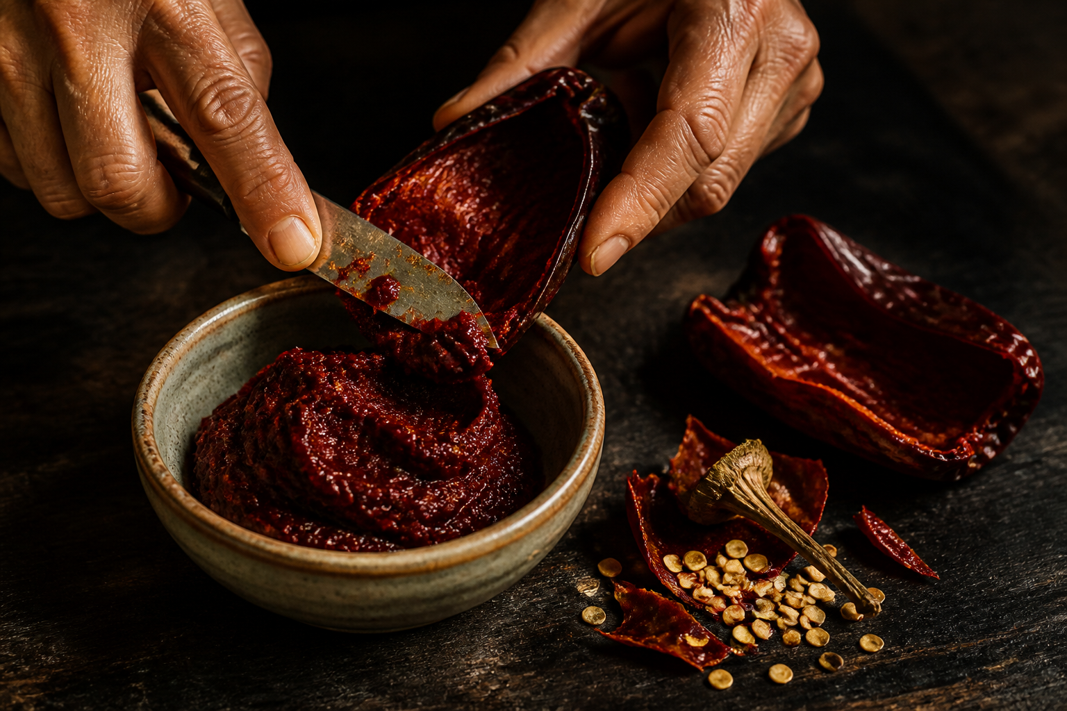 Extraer la pulpa para preparar Descubre cómo preparar Romesco de Tarragona, receta típica de España