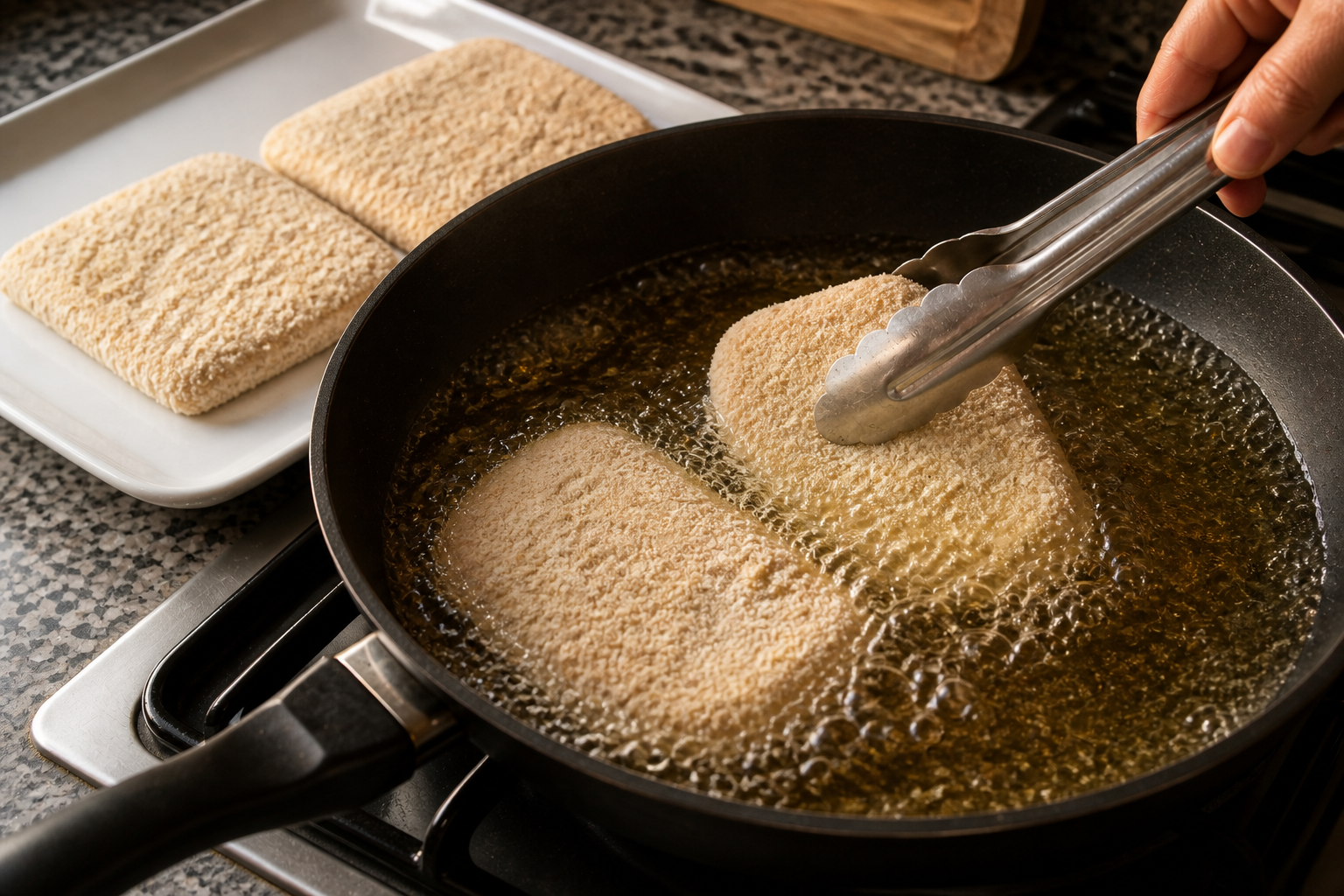 Freír por tandas para preparar Descubre cómo preparar Sanjacobo, receta típica de España