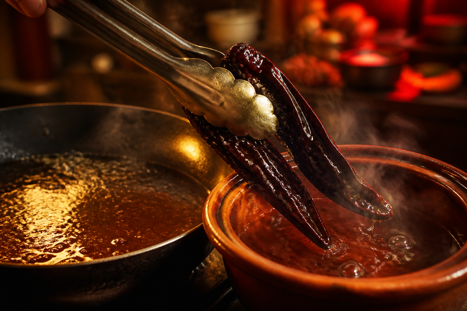 Hidratar los chiles para preparar Descubre cómo preparar Sopa de Tortilla Mexicana, receta típica de México