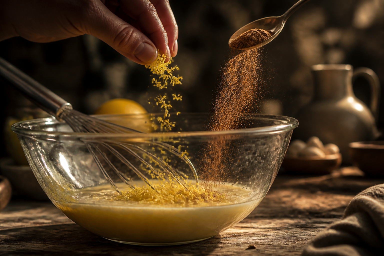 Añadir los aromáticos para preparar Descubre cómo preparar Tarta De Santiago, receta típica de España