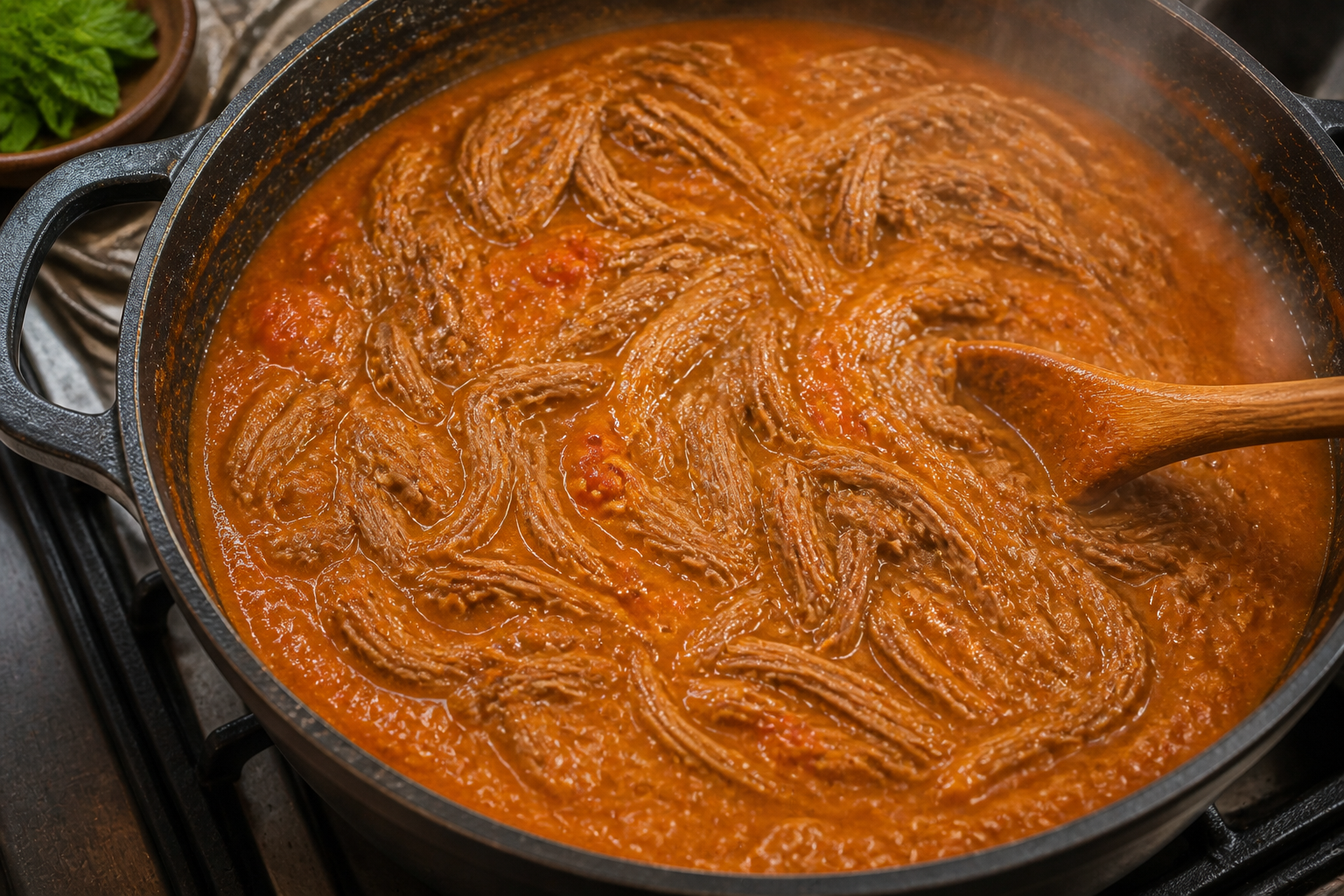 Cocinar el guiso para preparar Indio Viejo Nicaragüense: receta tradicional de Nicaragua