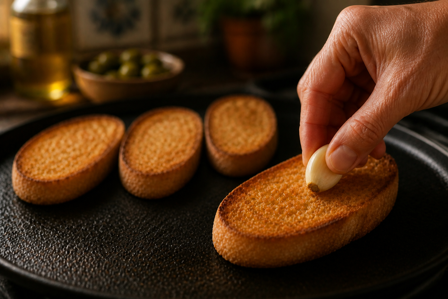 Montar el pan para preparar Jamon Iberico: la auténtica receta de España