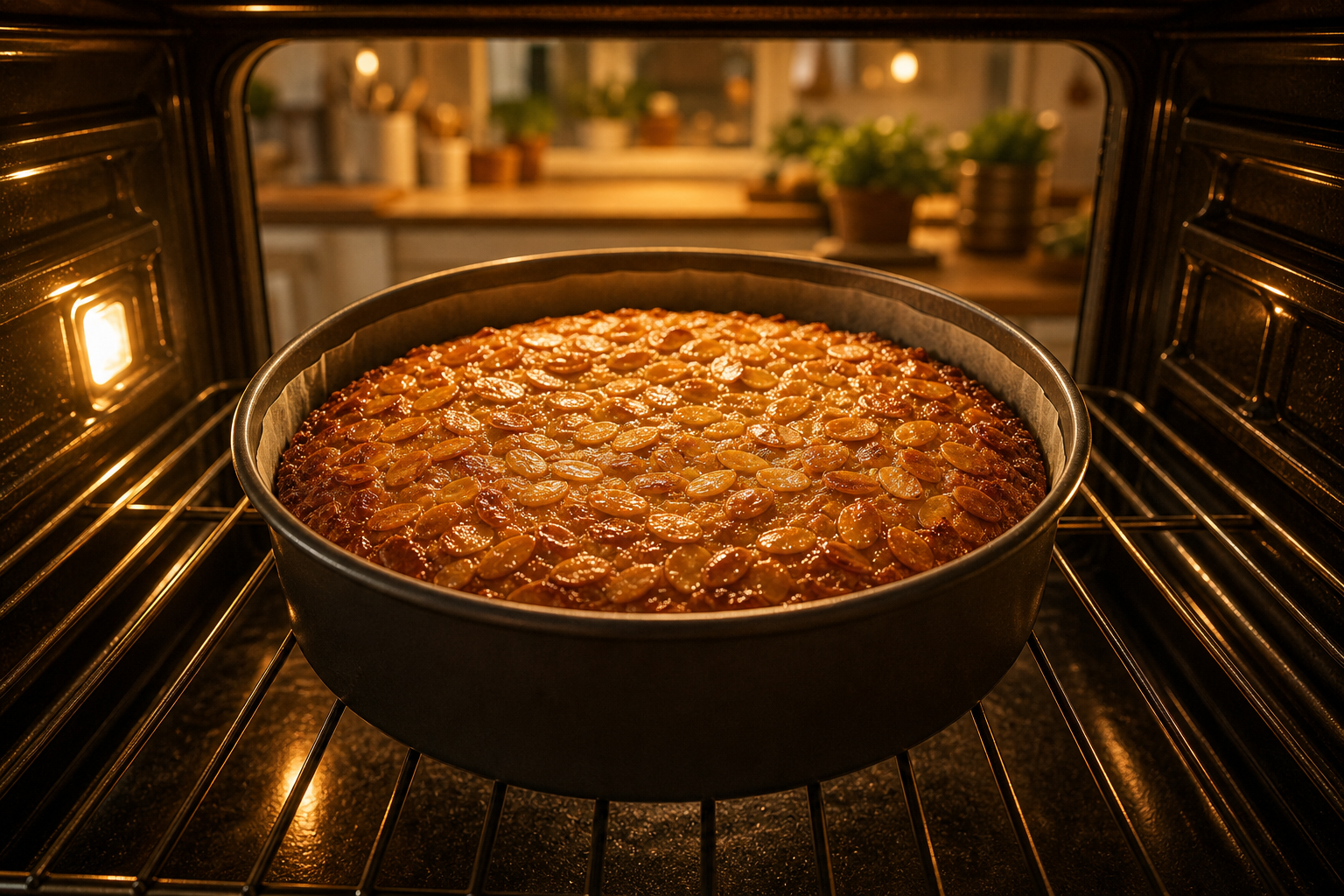 Hornear el pastel para preparar The Best German Bienenstich Cake