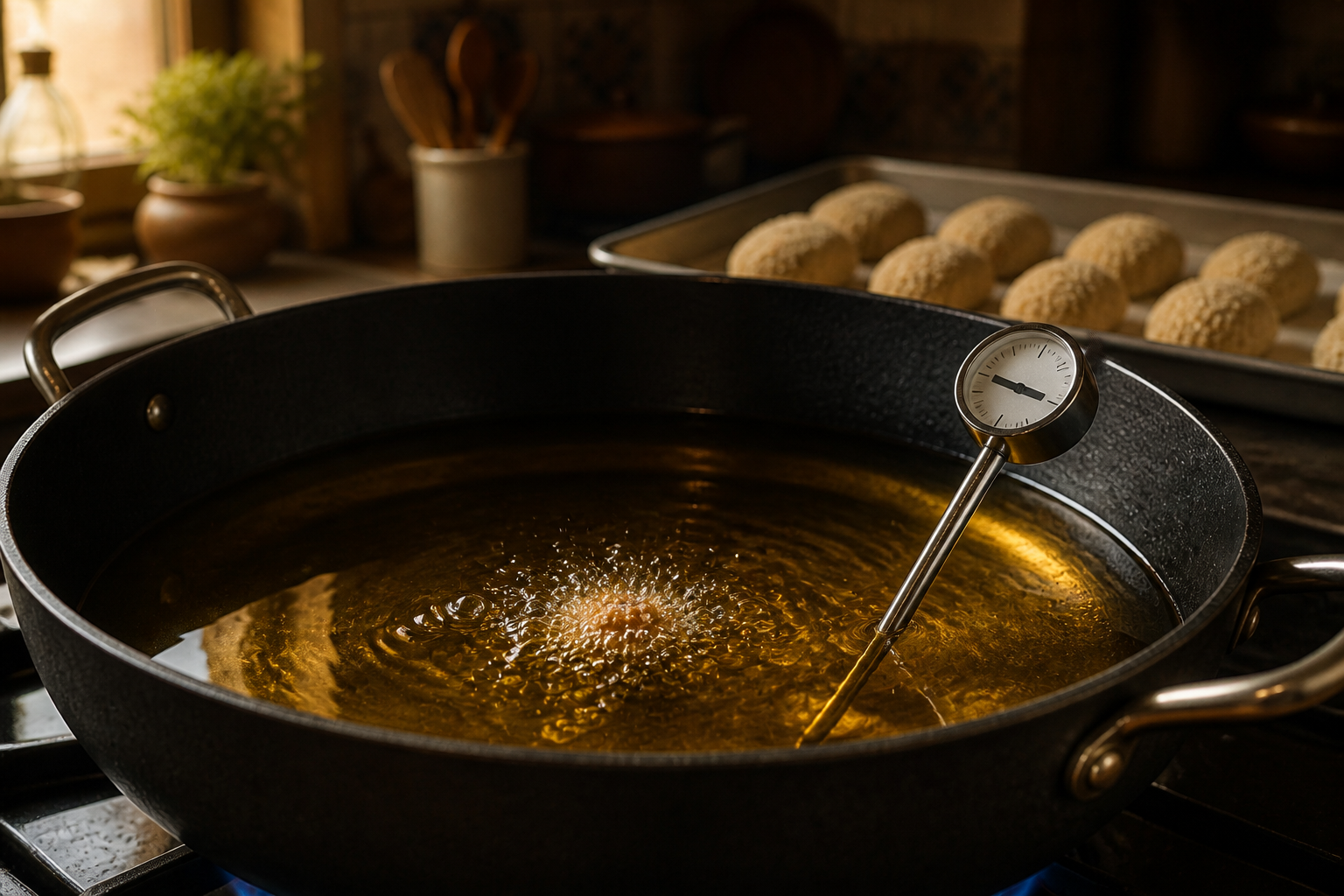 Calentar el aceite para preparar La mejor receta de Marisa Sánchez al estilo de España