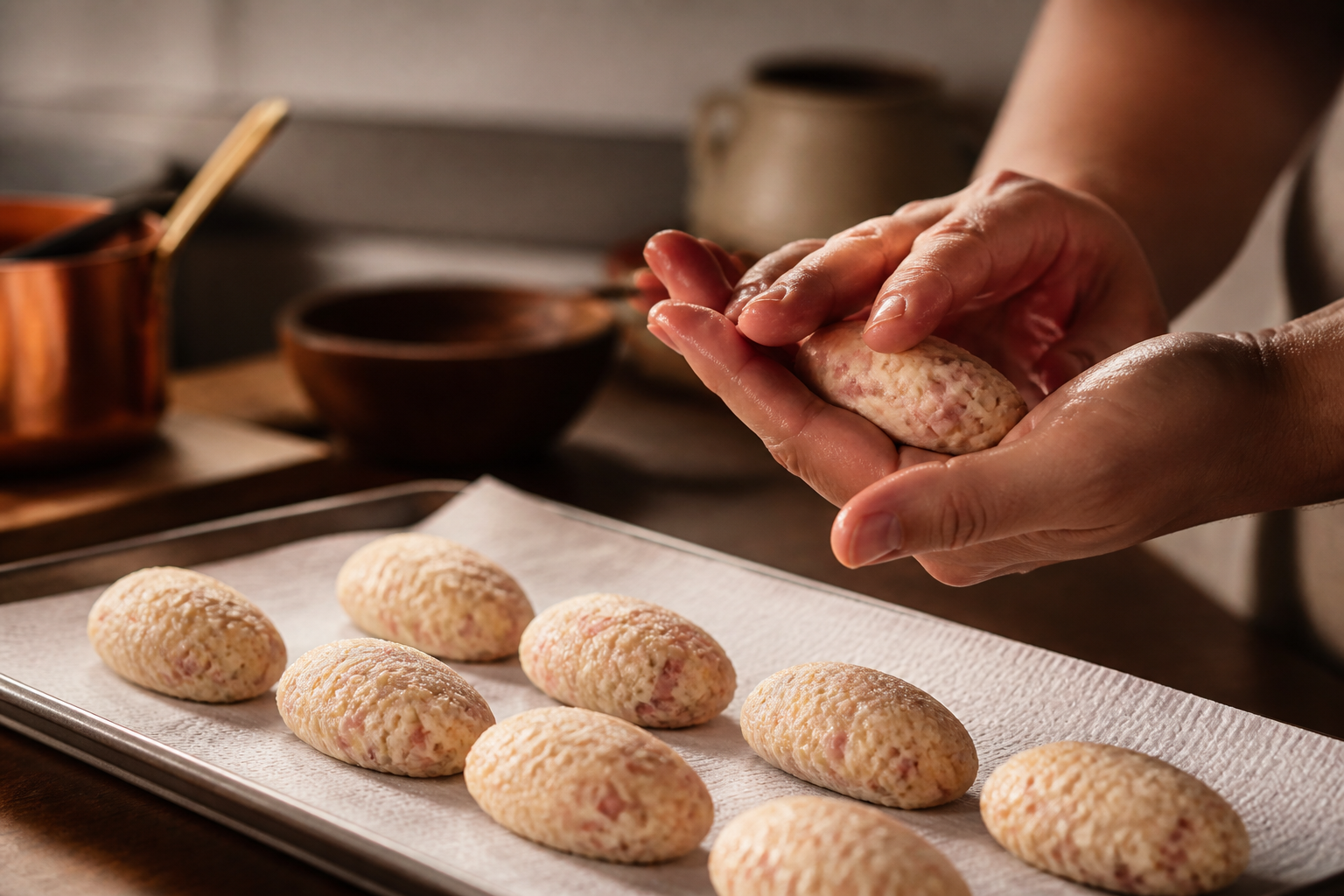 Formar las croquetas para preparar La mejor receta de Marisa Sánchez al estilo de España