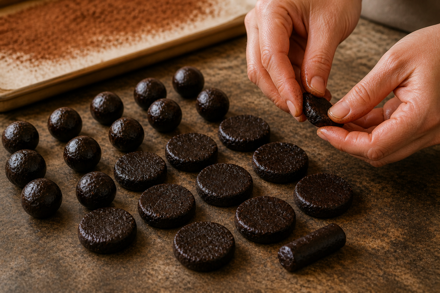 Dar forma a las pastillas para preparar La mejor receta de Pastillas Juanola al estilo de España