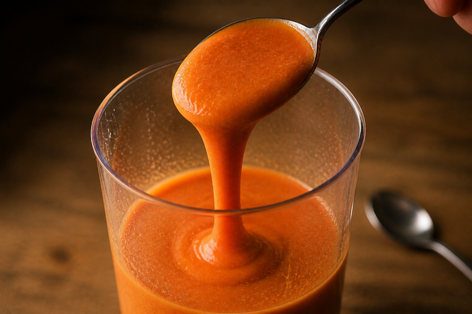 Ajustar el sabor para preparar La mejor receta de Salmorejo al estilo de España