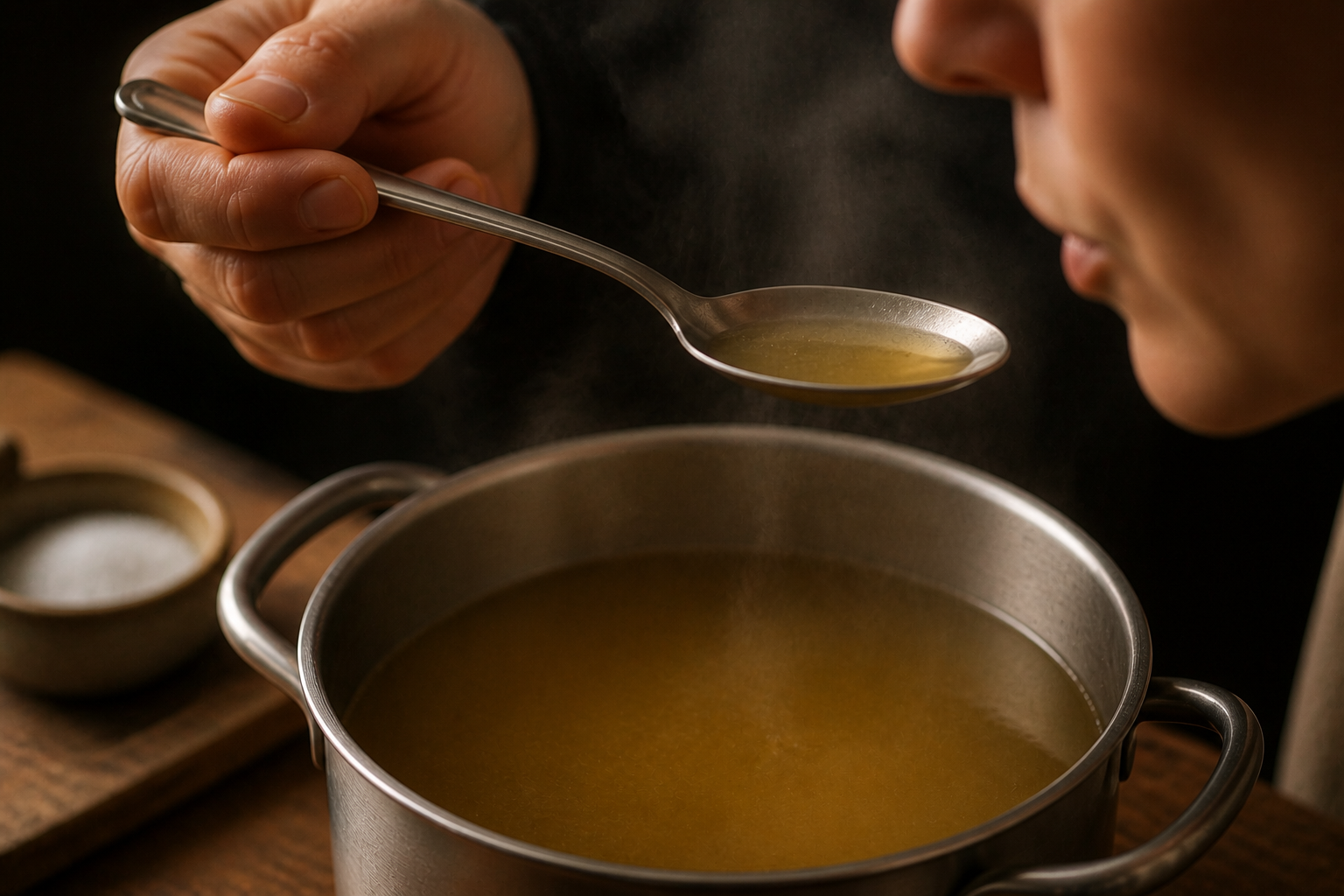 Ajustar y desgrasar para preparar Prepara Bouillon, un clásico de Francia