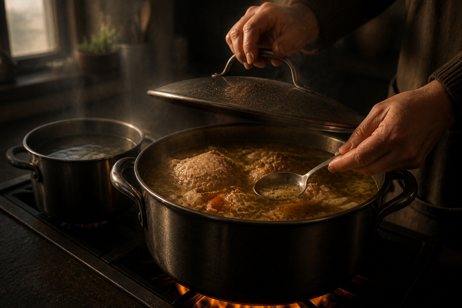 Vigilar la cocción para preparar Prepara Bouillon, un clásico de Francia