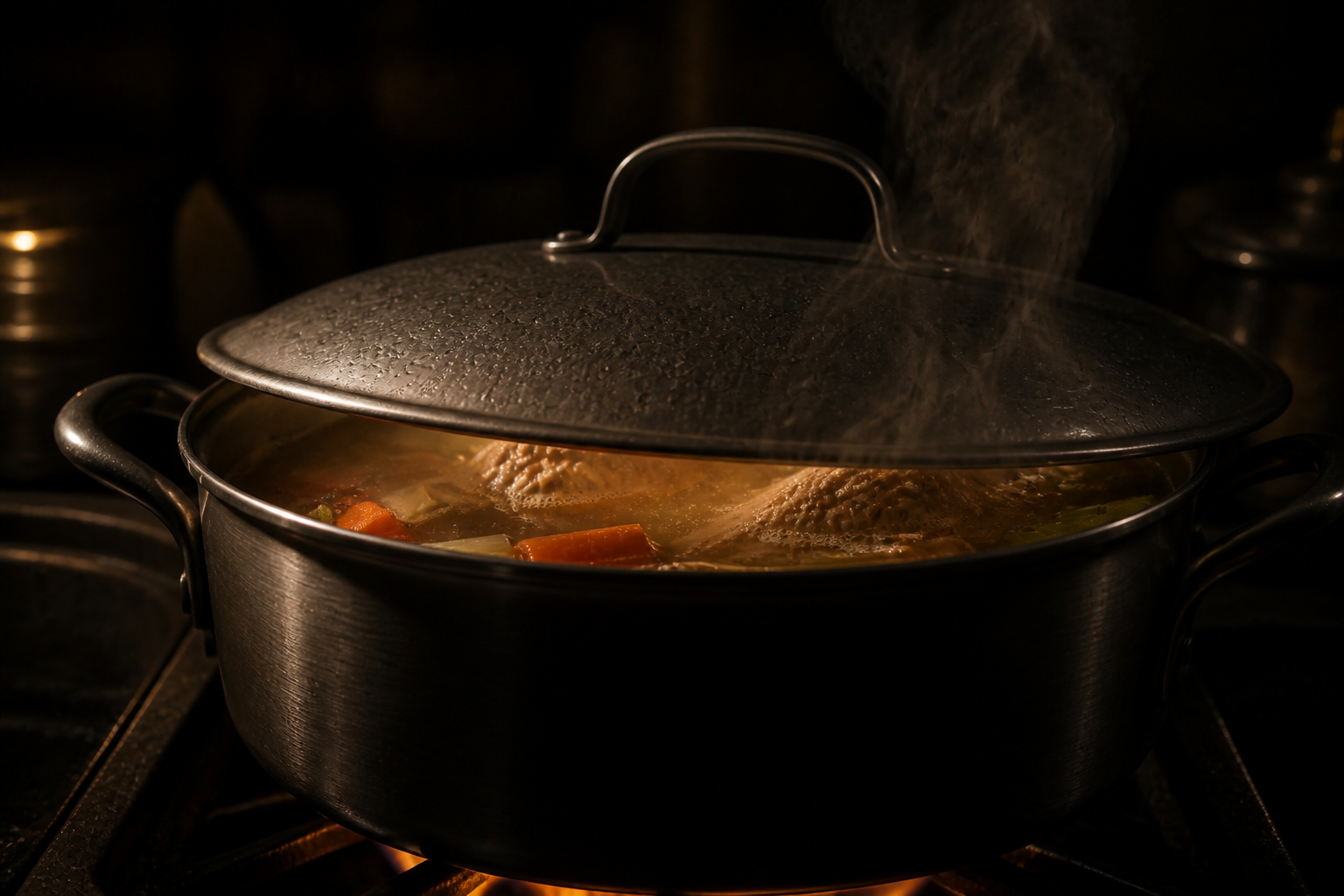 Cocinar lentamente para preparar Prepara Bouillon, un clásico de Francia