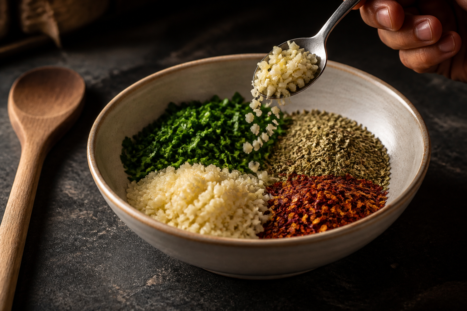 Preparar el chimichurri para preparar Prepara Choripán Argentino con Chimichurri, un clásico de Argentina