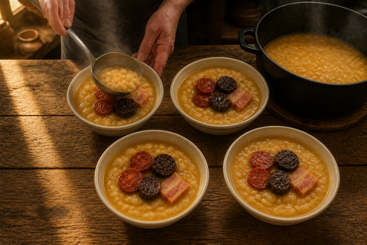 Servir la fabada para preparar Prepara Fabada Asturiana, un clásico de España