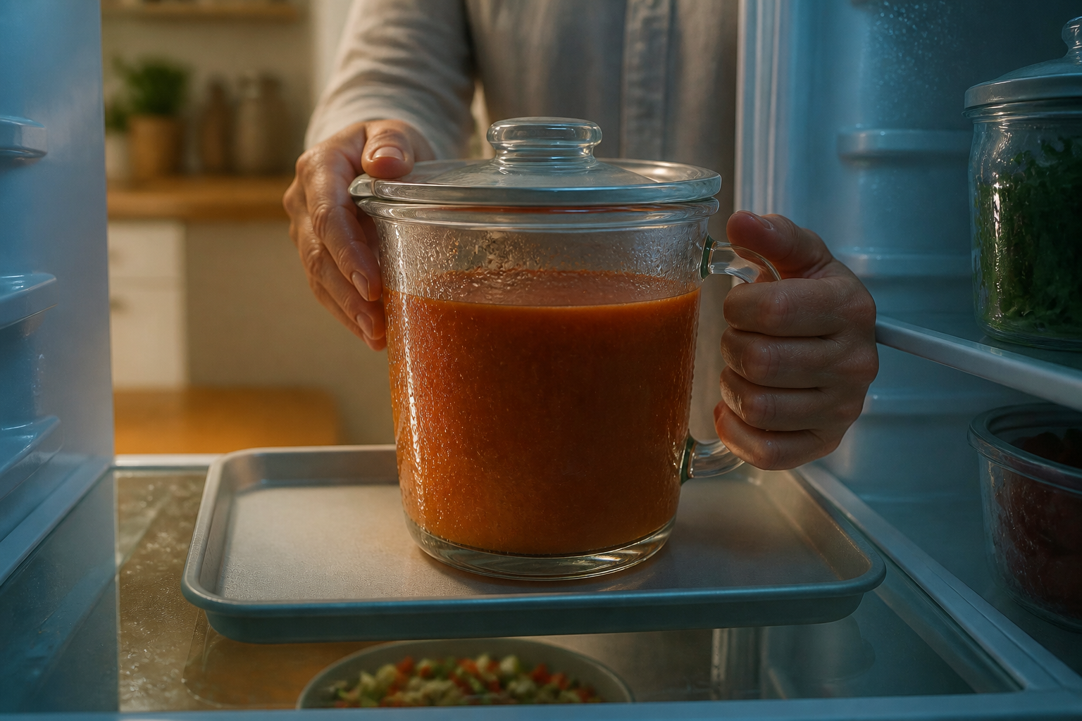 Refrigerar y reposar para preparar Prepara Gazpacho, un clásico de España