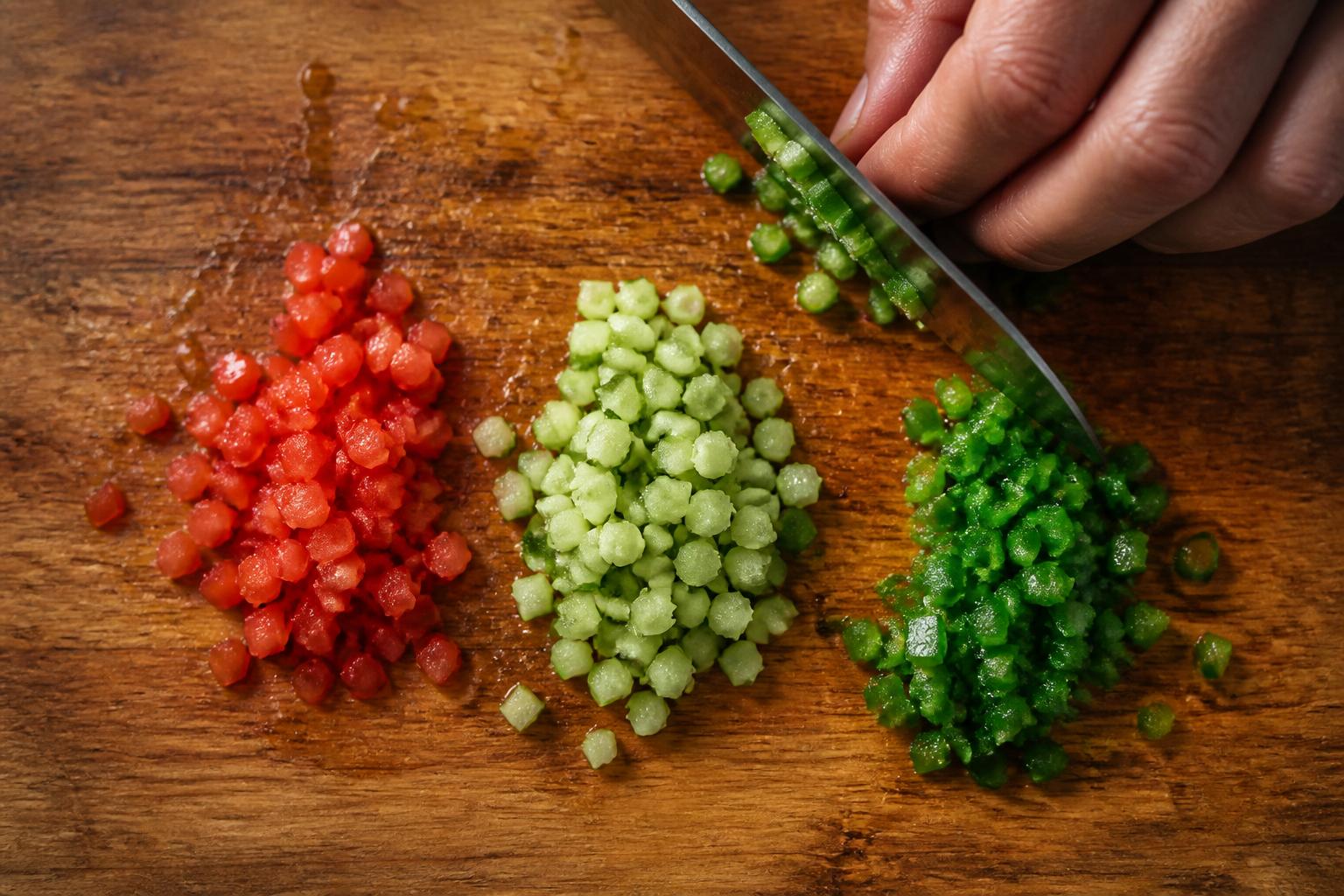 Preparar la guarnición para preparar Prepara Gazpacho, un clásico de España