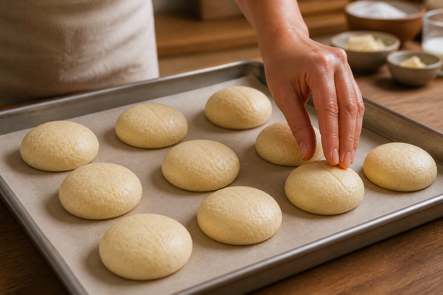 Revisar y acomodar piezas para preparar Prepara Pandebono Colombiano, un clásico de Colombia