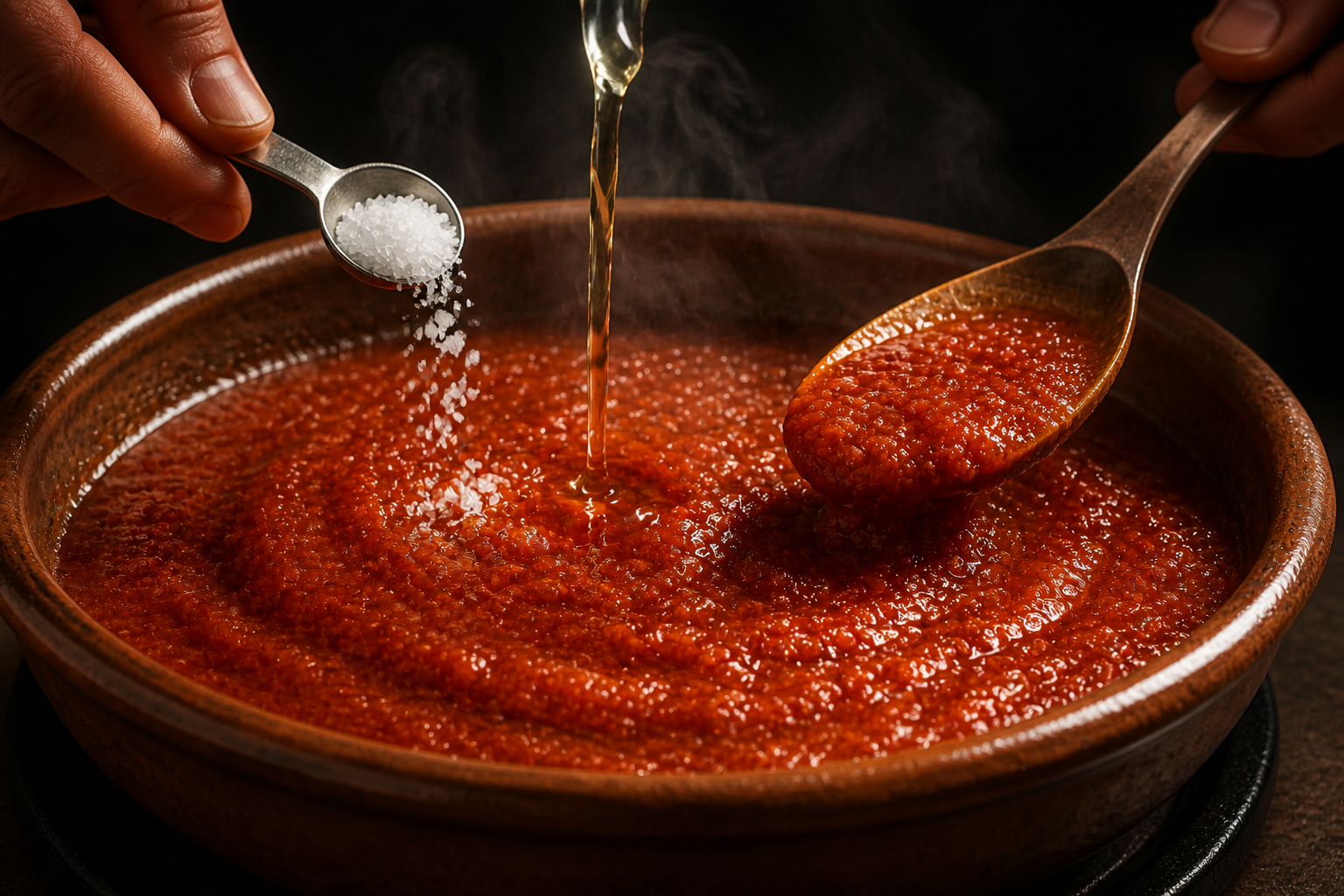 Ajustar y triturar para preparar Prepara Patatas Bravas, un clásico de España