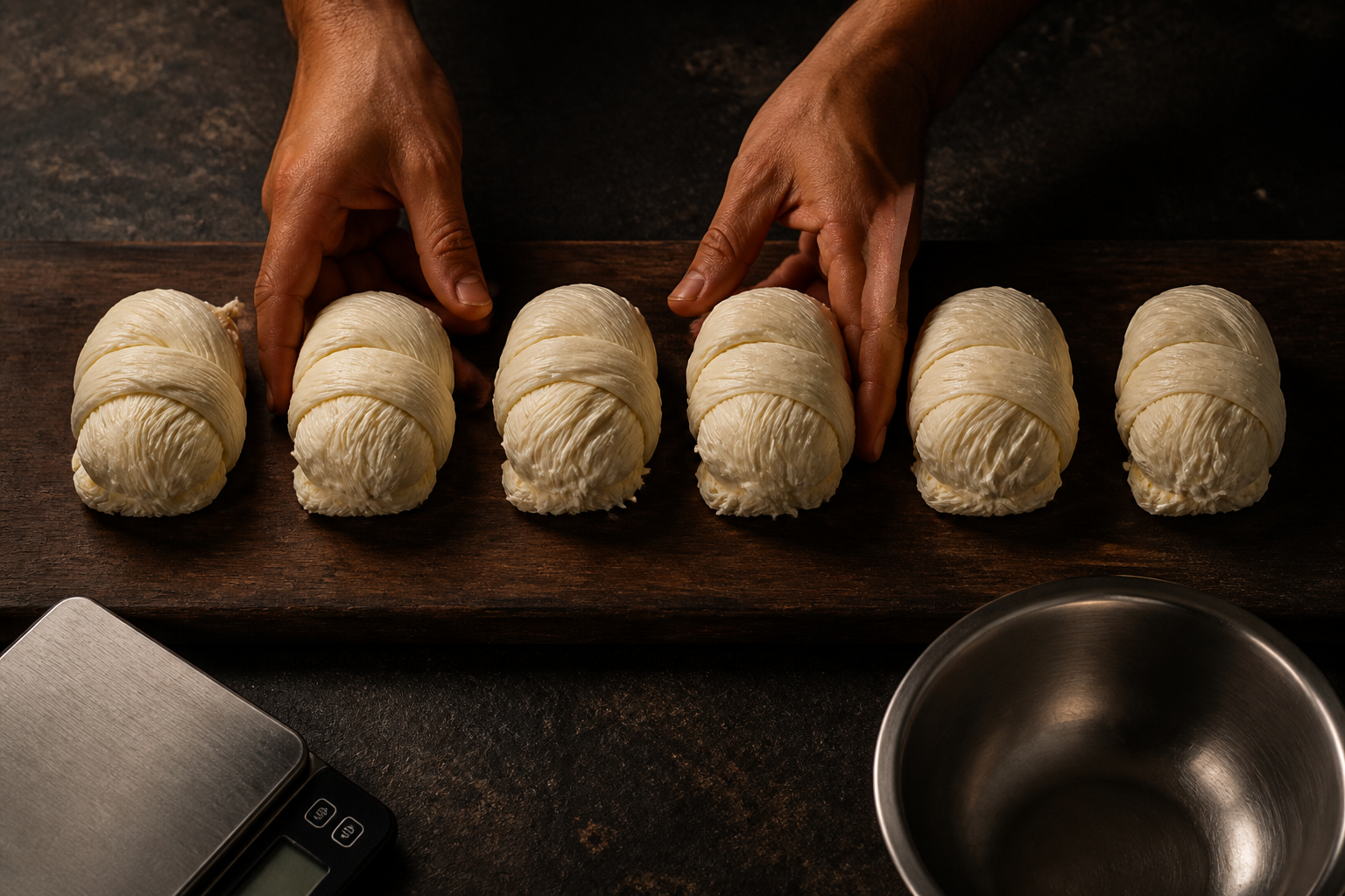 Porcionar el queso para preparar Quesillo Nicaragüense: receta tradicional de Nicaragua fácil y deliciosa
